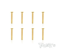3mmx18mm Gold Button Head Screws (8pcs) - T-WORKS - GSS-318B