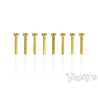 Screws GOLD CHC 3x18mm (8) - T-WORKS - GSS-318H