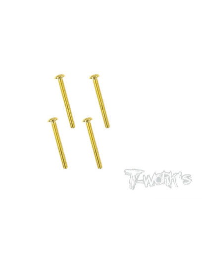 Vis Acier Traitées GOLD BHC 3x35mm (4) - T-WORKS - GSS-335B