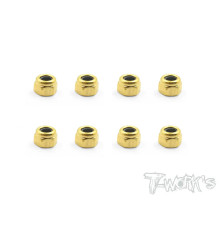 Écrous Nylstop M3 Traités GOLD Nitride (8) - T-WORKS - GSS-3LN