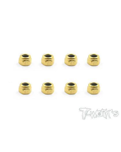 Écrous Nylstop M3 Traités GOLD Nitride (8) - T-WORKS - GSS-3LN