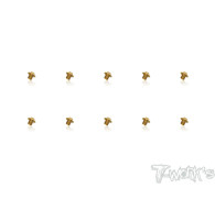 4mmx4mm Gold Steel UFO Screws (10pcs) - T-WORKS - GSS-404U
