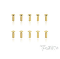 4mmx10mm Gold Button Head Screws (10pcs) - T-WORKS - GSS-410B