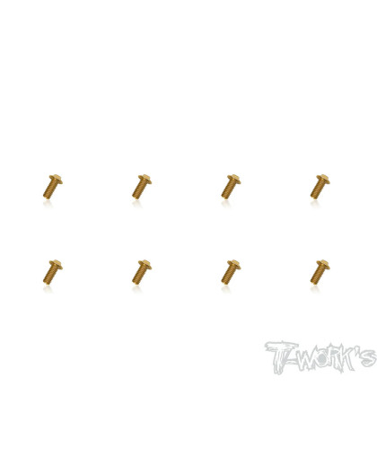 Vis Acier Traitées GOLD Tête UFO 4x12mm (8) - T-WORKS - GSS-412U