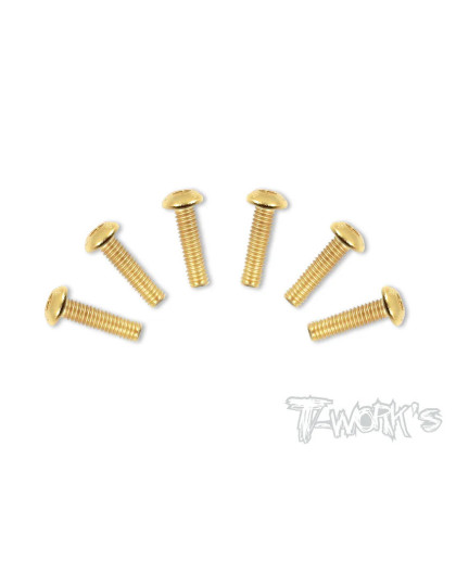 Vis Acier Traitées GOLD BHC 4x16mm (6) - T-WORKS - GSS-416B