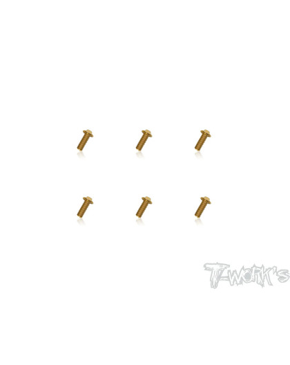 Vis Acier Traitées GOLD Tête UFO 4x14mm (6) - T-WORKS - GSS-414U