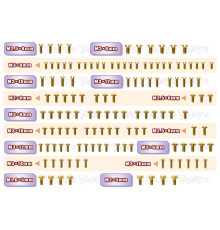 Kit Vis Acier Nitride Doré ASSO B74.2 (130) - T-WORKS - GSS-B74.2