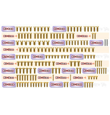 Gold Steel Screw Set 161pcs. (For Xray XB8'25) - T-WORKS - GSS-XB8'25