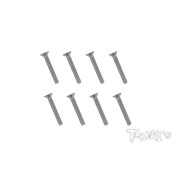 Screws NICKEL FHC 3x20mm (8) - T-WORKS - NSS-320C