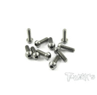 4mmx10mm Nickel Button Head Screw (10pcs) - T-WORKS - NSS-410B