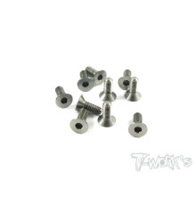 Vis Acier Traitées NICKEL FHC 4x8mm (10) - T-WORKS - NSS-408C