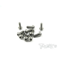 4mmx8mm Nickel Button Head Screw (10pcs) - T-WORKS - NSS-408B
