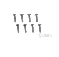 4mmx12mm Nickel Button Head Screw (8pcs) - T-WORKS - NSS-412B