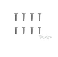 Screws NICKEL FHC 4x12mm (8) - T-WORKS - NSS-412C
