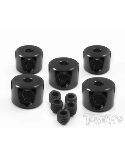 Bagues d'arrêt de 2 mm noires (5) - T-WORKS - TA-020BK