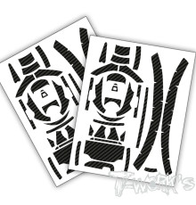 Stickers 3D Carbone pour Casque Smartcom - T-WORKS - TS-054