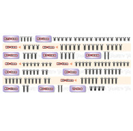 Titanium Screw set (UFO) 129pcs X4 2024 - T-WORKS - TSSU-X4'24