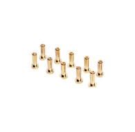 4mm Gold connectors - WorksTeam - 14mm length (10 pcs.) - LRP - 65950