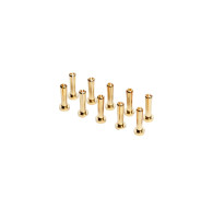 4mm Gold connectors - WorksTeam - 18mm length (10 pcs.) - LRP - 65951