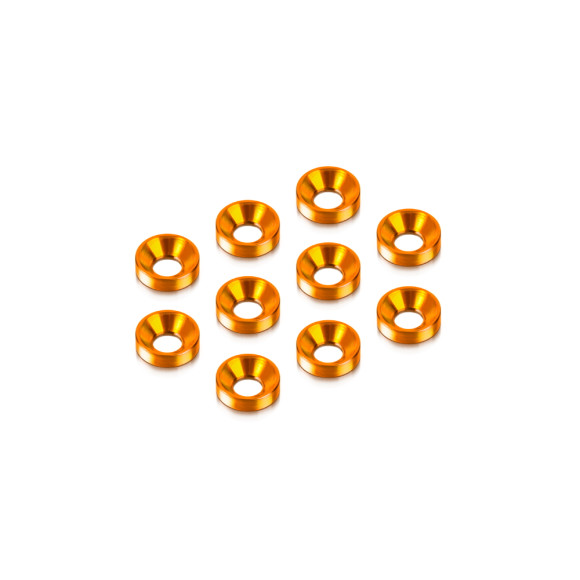 Rondelles cuvette M3 - Orange (10) - HUDY - 296510-O