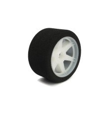 Pneus piste 1/8 avant 66mm 32 Shore sur jantes light (2) - HOT RACE