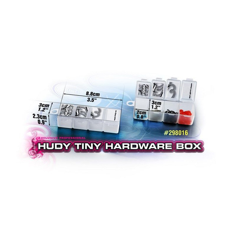 Hudy Tiny Hardware Box - 4-Compartments - HUDY - 298016