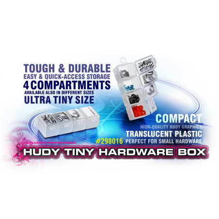 Hudy Tiny Hardware Box - 4-Compartments - HUDY - 298016