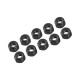 4 mm. ALU.. NYLON NUT BLACK (10 pcs) - UR1512-N - ULTIMATE