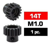 HSS STEEL M1.0 PINION GEAR 14T W/5.0mm BORE - ULTIMATE - UR4310-14