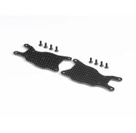 GT CARBON FRONT LOWER C-HUB ARM PLATE (L+R) - XRAY - 352192