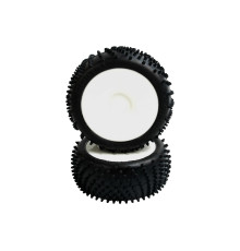 Pneus TT 1/8 Spiral Jaune collés sur jantes (2) - SCHUMACHER - U6722