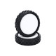 Pneus Stagger Cut Low AV 2wd Jaune M/Collés (2) - SCHUMACHER - U6801
