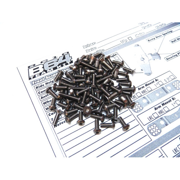  Rc10 B64D 2017 Titanium Hex Socket Screw Set - HIRO SEIKO - 48153