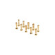 4mm Gold connectors - WorksTeam - 18mm length (10 pcs.) - LRP - 65951