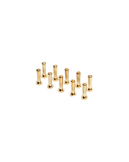 4mm Gold connectors - WorksTeam - 18mm length (10 pcs.) - LRP - 65951