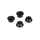Titanium Nut M4 With Serrated Flange - Black (4) - HUDY - 296542-K