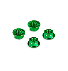 Ecrous de roue M4 titane - Vert (4) - HUDY - 296542-G