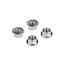 Hudy Titanium Nut M4 With Serrated Flange (4) - HUDY - 296542