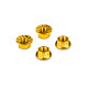 Titanium Nut M4 With Serrated Flange - Gold (4) - HUDY - 296542-Y