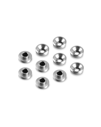 Alu Countersunk Servo Shim (10) - HUDY - 296509