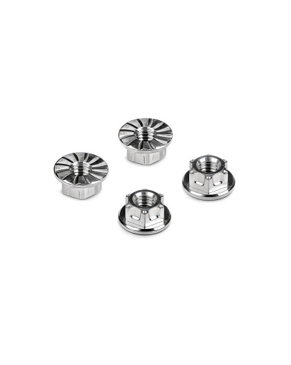Hudy Titanium Nut M4 With Serrated Flange (4) - HUDY - 296542