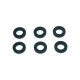 BLACK M3 FLAT WASHER 5.75mm x 1.0mm (6) - CENTRO - C0635-2