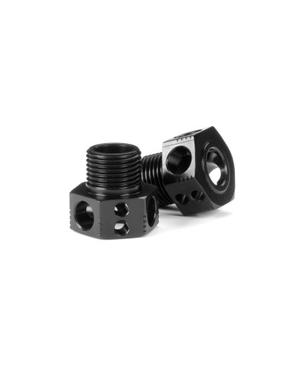 "ALU WHEEL AXLE OFFSET ""+4MM"" - LIGHT - BLACK (2) - XRAY - 355254"