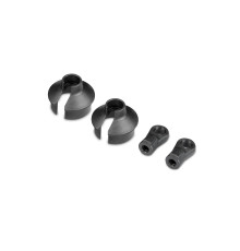 Coupelles + chappes d'amortisseurs - Graphite - XRAY - 358021-G