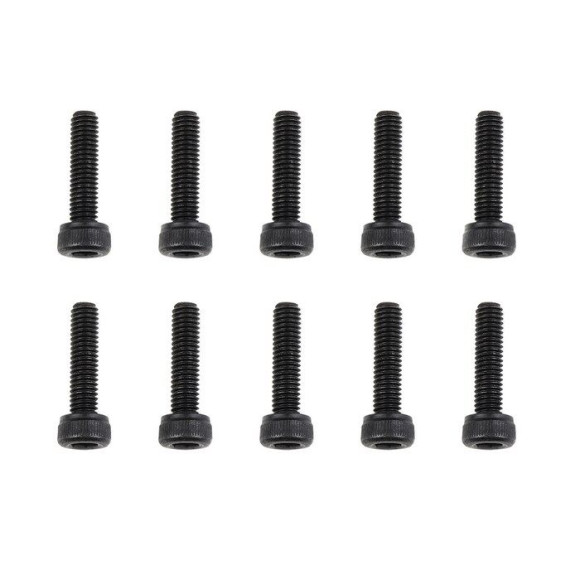TEAM CORALLY - STEEL SCREWS M3 X 12MM - HEX SOCKET HEAD - 10 - C-3000