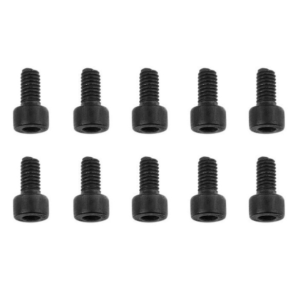 TEAM CORALLY - STEEL SCREWS M4 X 8MM - HEX SOCKET HEAD - 10 - C-30011