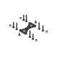 CARBON DUAL SIDE FAN EXTENSION - DUAL MOTOR FAN MOUNT - HUDY - 293191