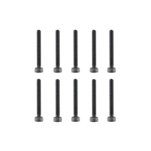 TEAM CORALLY - STEEL SCREWS M2 .5 X 20MM - HEX SOCKET HEAD - - C-3003