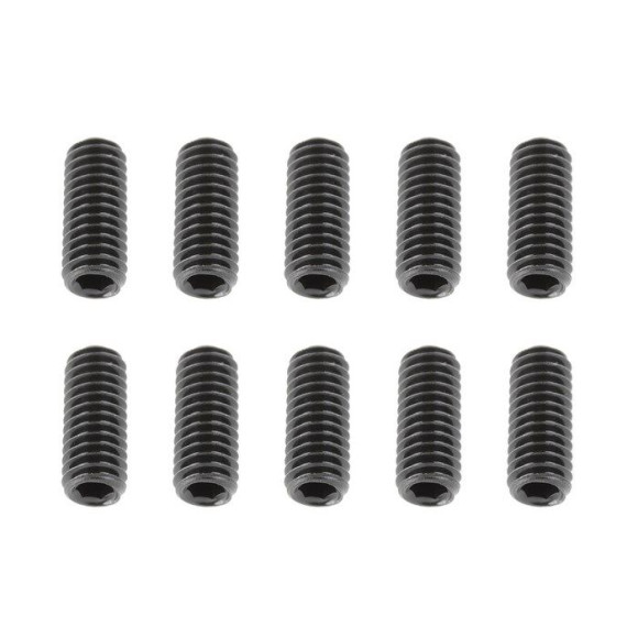 TEAM CORALLY - STEEL SET SCREW S M4 X 10MM - HEX - 10 PCS - C-30163 -