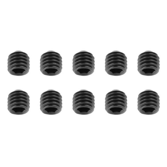 TEAM CORALLY - STEEL SET SCREWS M5 X 5MM - HEX - 10 PCS - C-30170 - C
